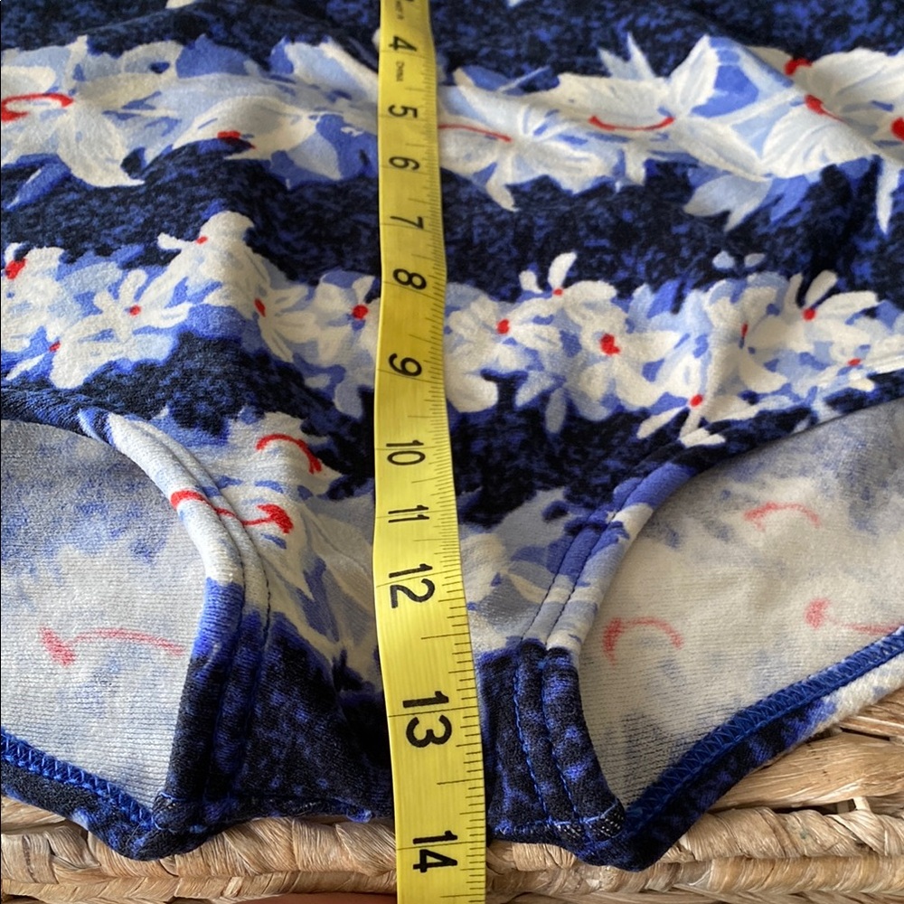 Vintage 1960s Floral Blue High-Waist Bikini Set - Picture 7 of 16